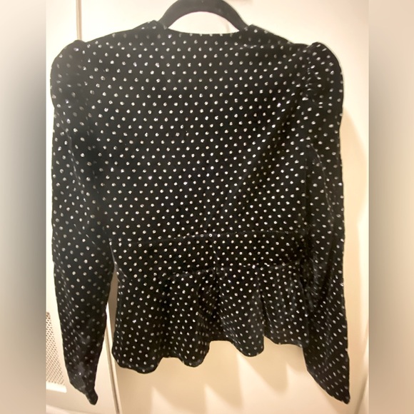 NWT, Express, Velvet with silver Polka dots - Picture 2 of 5